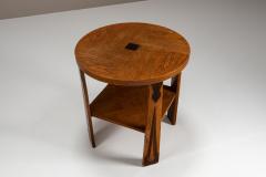 Amsterdamse School Sidetable in Oak and Coromandel The Netherlands 1930s - 4331008