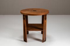 Amsterdamse School Sidetable in Oak and Coromandel The Netherlands 1930s - 4331021
