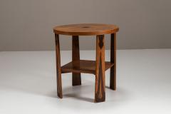 Amsterdamse School Sidetable in Oak and Coromandel The Netherlands 1930s - 4331024