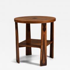 Amsterdamse School Sidetable in Oak and Coromandel The Netherlands 1930s - 4350893