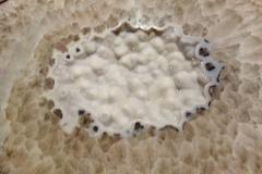 Amy Zook Moonscape Silver Agate Table on Custom Hand Chased Steel Base by Amy Zook - 769149