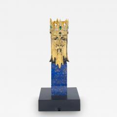An 18K Gold and Gem Set Bust of a King by George Weil London - 3373574