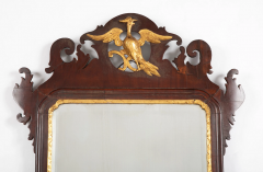 An 18th Century English Chippendale Carved Mahogany Mirror with Gilt Phoenix - 2679488
