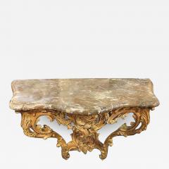 An 18th Century French Louis XV Giltwood and Breccia Marble Console - 3664886