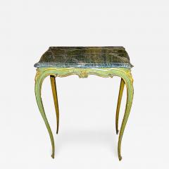 An 18th Century French Louis XV Green Painted and Parcel Gilt Side Table - 3251608