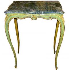 An 18th Century French Louis XV Green Painted and Parcel Gilt Side Table - 3399722