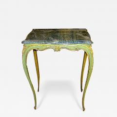 An 18th Century French Louis XV Green Painted and Parcel Gilt Side Table - 3401873
