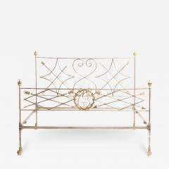 An 18th Century Italian unique king size scroll iron bed - 1681563