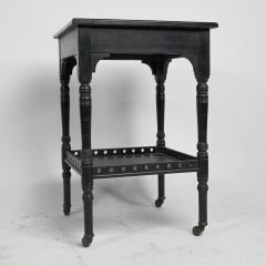 An Aesthetic Movement Ebonized Walnut Two tier Side Table - 4192599