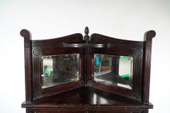 An Aesthetic Movement Mahogany Corner Cabinet with Incised Floral Decoration - 4192627