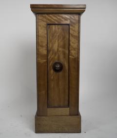 An Aesthetic Movement Satin Birch Bedside Cabinet with a Central Walnut Handle - 4192636