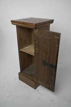 An Aesthetic Movement Satin Birch Bedside Cabinet with a Central Walnut Handle - 4192639