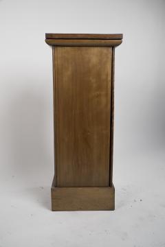 An Aesthetic Movement Satin Birch Bedside Cabinet with a Central Walnut Handle - 4192640