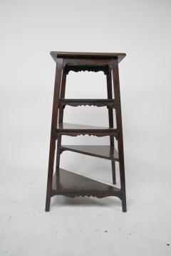 An Aesthetic Movement Walnut Tall Side table wot not stand with a Square Top - 4192665