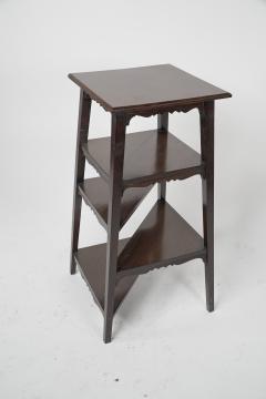 An Aesthetic Movement Walnut Tall Side table wot not stand with a Square Top - 4192670