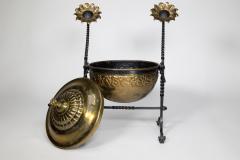 An Aesthetic Movement Wrought Writhen Iron Copper Fire Bucket - 4188999