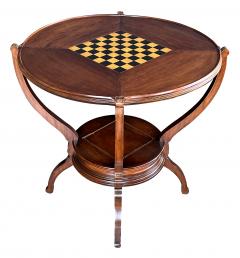 An Anglo Indian Circular Inlaid Game Table with Hinged Flip Top - 3334881