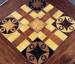 An Anglo Indian Circular Inlaid Game Table with Hinged Flip Top - 3334885