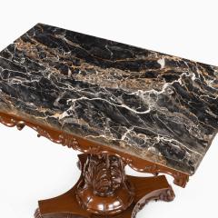 An Anglo Indian mahogany table with Nero portoro marble top White Co Calcutta - 1799703