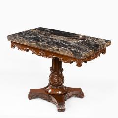 An Anglo Indian mahogany table with Nero portoro marble top White Co Calcutta - 1799705