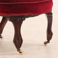 An Antique Victorian Carved Walnut Boudoir Chair 19th Century  - 4819976