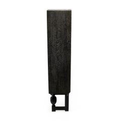 An Art Deco Dark Limed Oak Glazed Bookcase with Carved Floral Decoration - 4182421