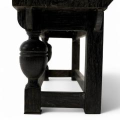 An Art Deco Dark Limed Oak Glazed Bookcase with Carved Floral Decoration - 4182422