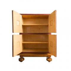An Art Deco cabinet in deep red leather by M Claude Renard circa 1930  - 1958787