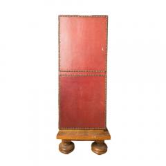 An Art Deco cabinet in deep red leather by M Claude Renard circa 1930  - 1958792