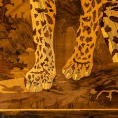 An Art Deco marquetry panel of a jaguar - 2719195