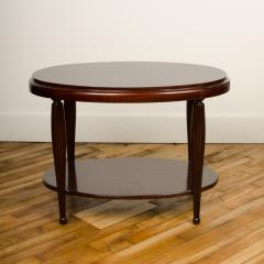 An Art Deco style contemporary table mahogany with fluted legs American - 1790289