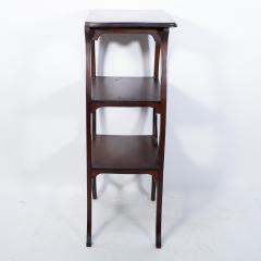 An Art Nouveau Mahogany Three Tier Plant Stand with Shallow Floral Carving - 4187100