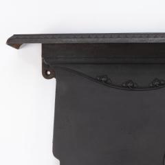 An Arts Crafts Art Nouveau Cast Iron Fireplace with Stylized Floral Details - 4189350