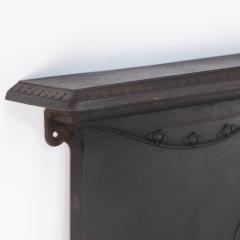 An Arts Crafts Art Nouveau Cast Iron Fireplace with Stylized Floral Details - 4189353