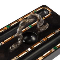 An Ashford Derbyshire black marble pen tray - 2916792