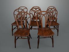 An Assembled Set of Eight Hoop Back Gothic Windsor Side Chairs - 1176936