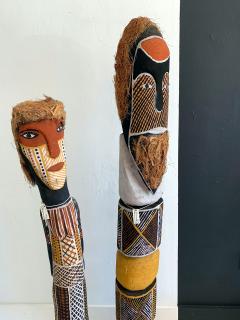 An Australian Aboriginal Primordial Ancestor Couple Statue From Tiwi Island - 950231