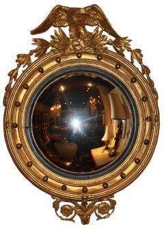 An Early 19th Century English Regency Giltwood Convex Mirror - 3340455