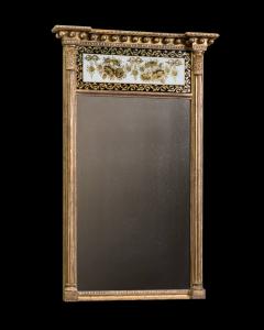 An Early 19th Century Regency Period glomis Gilt And Painted Pier Mirror - 2549070