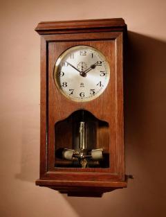 An Early Electrical ATO Haller Benzing Oak Wall Clock Circa 1925 - 3264744