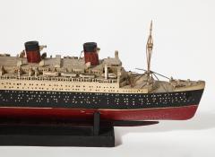 An Early Hand Made Wood Model of the RMS Queen Mary - 1583781