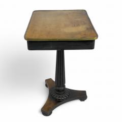 An Early to Mid Victorian Mahogany Satinwood Top Pedestal Occasional Table - 4189359