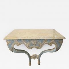 An Elegant Custom Made Italian Baroque Style Console Table with Marble Top - 362935