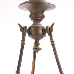 An Elegant English Brass and Glass Pendant Lantern C 1900  - 4329339