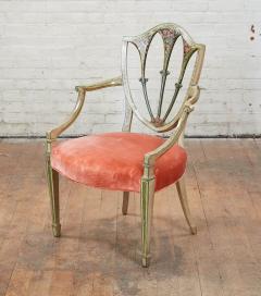 An Elegant Pair of English 18th c Painted Armchairs - 2619744