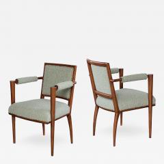 An Elegant Pair of French Art Deco Beechwood Arm Chairs - 3349595
