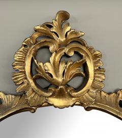 An Elegantly Carved French Louis XV Rococo Giltwood Oval Mirror - 3233987
