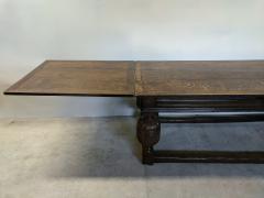 An Elizabethan Style Oak Draw leaf Refectory Table - 296430