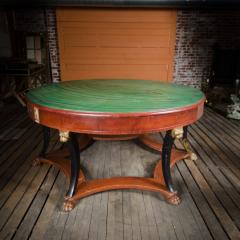 An Empire style round center library table late 19thC - 2407259