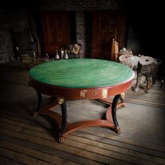 An Empire style round center library table late 19thC - 2407260